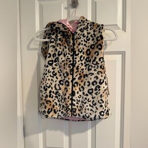Girls size 10-12 leopard cat vest, new with tags large
